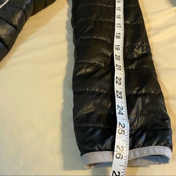 Women's alternative down puffer quilted black reversible Jacket S/M - Picture 10 of 12